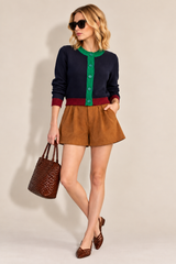 Color Combo Sweater Cardigan