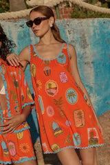 Maury Postcard Auriel Shift Mini Dress