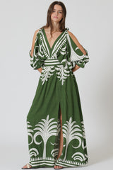 Jungle Vibe Kimono Maxi Dress