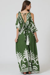 Jungle Vibe Kimono Maxi Dress