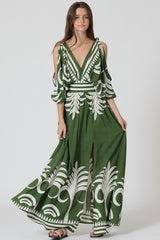 Jungle Vibe Kimono Maxi Dress