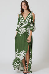 Jungle Vibe Kimono Maxi Dress