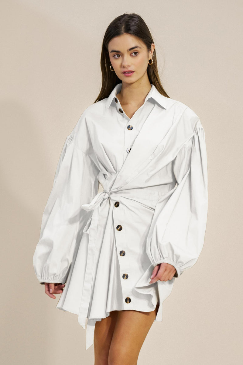 asymmetrical button mini dress Collared Down W/Long Sleeves Large Buy Macy's Alfani Black Range-Maternity SIZE:S / US 4-6 Featuring short cap sleeves