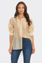 Sexy Gauze Champange Top