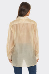 Sexy Gauze Champange Top