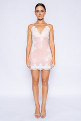 Sequin A Line Pink Cami Dress