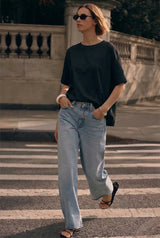 Black Oversized Pullover Round