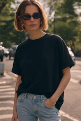 Black Oversized Pullover Round