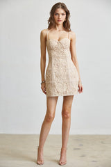 Baroque Applique Mini Dress