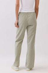 Rustic Green Striped Pants