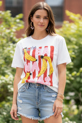 Banana Print Oversize T Shirts