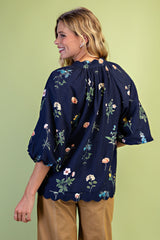 Midnight Meadow Blouse