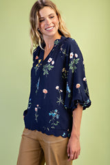 Midnight Meadow Blouse