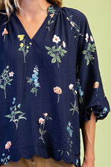 Midnight Meadow Blouse