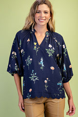 Midnight Meadow Blouse