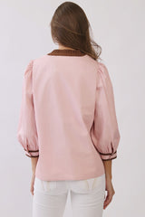 Embroidered Blouse Pink