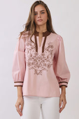 Embroidered Blouse Pink