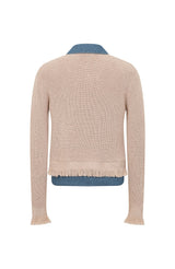 Knit Denim Mix Media Jacket