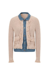 Knit Denim Mix Media Jacket