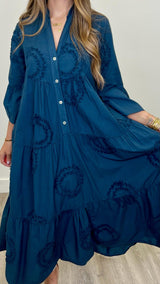 Serena Cotton Maxi Dress - PRINZZESA BOUTIQUE