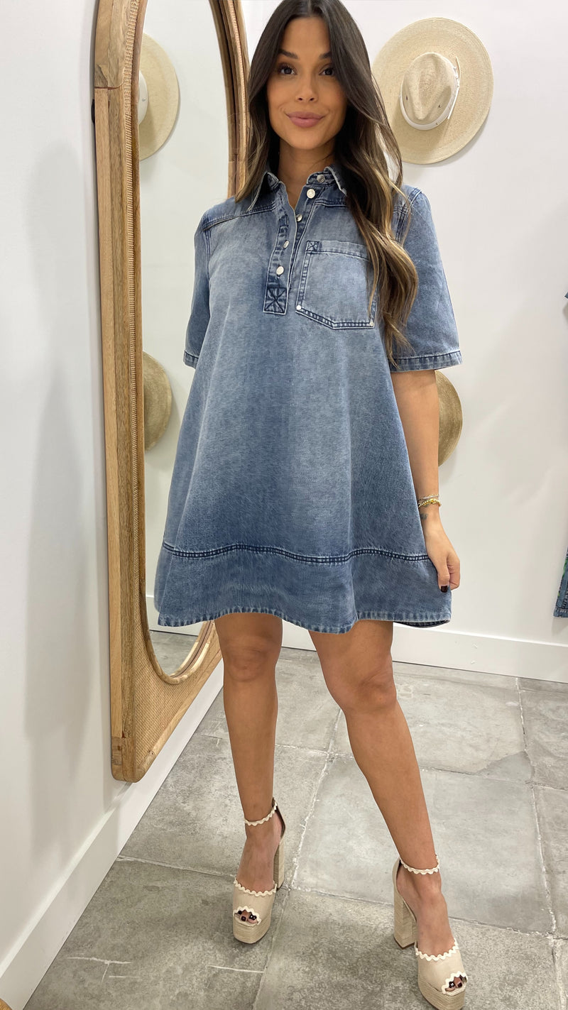 vintage denim mini dress Vintage Denim Mini Dress Button Front Zip Pockets Fitted Y2K Cargo Utility  Style (M)