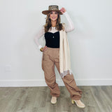 Roux Cargo Pants in Taupe - PRINZZESA BOUTIQUE