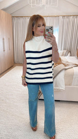 Senara Natural Black High Neck Top - PRINZZESA BOUTIQUE