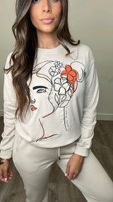 Mayra Embroidered Khaki Top - PRINZZESA BOUTIQUE