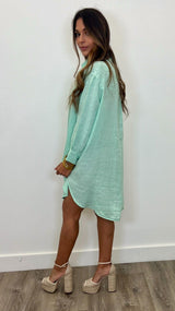 Martina Linen Button Up Dress