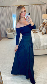 Selene Black Maxi Skirt