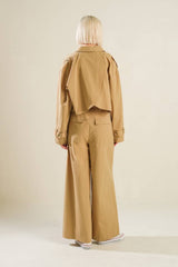 Eli solid woven Jacket Camel