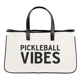 Pickleball Vibes - Mantra Bag Ivory Canvas - PRINZZESA BOUTIQUE