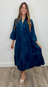 Serena Cotton Maxi Dress - PRINZZESA BOUTIQUE