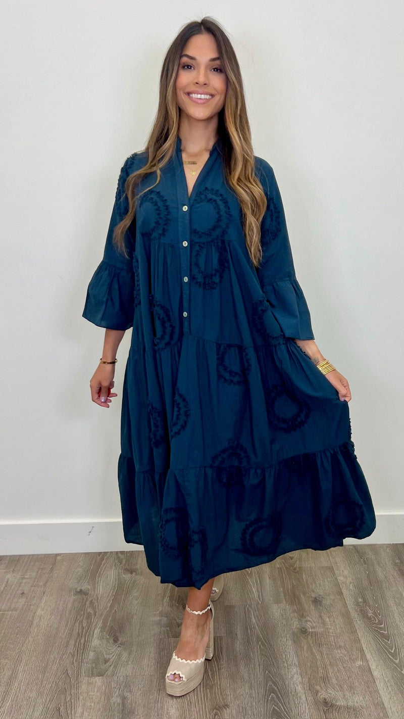 Serena Cotton Maxi Dress - PRINZZESA BOUTIQUE