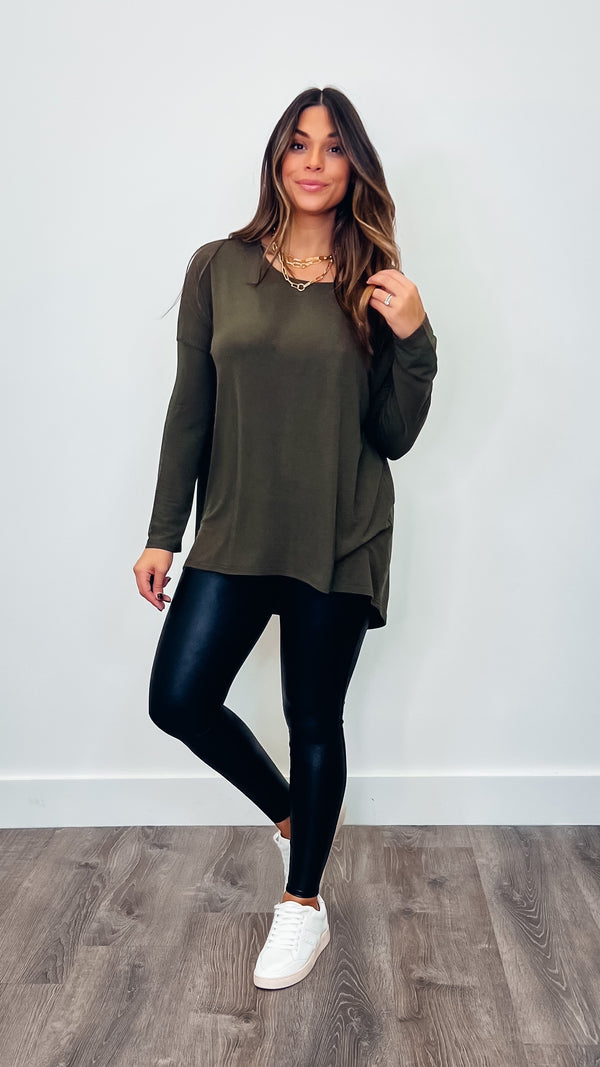 Everyday Long Sleeve Fall Shirt Olive