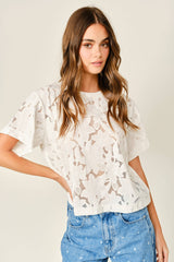 LACE FLORAL T SHIRTS