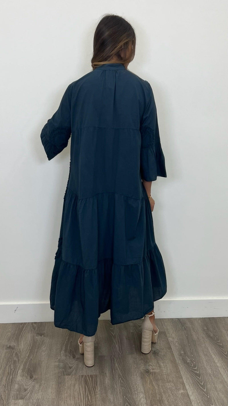 Serena Cotton Maxi Dress - PRINZZESA BOUTIQUE
