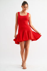 Penny's Soft Knit dress in Red