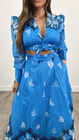 Portofino Blue Set - PRINZZESA BOUTIQUE