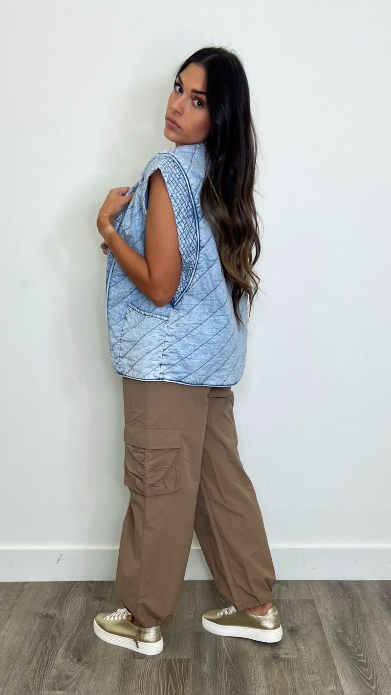Mary Denim Vest - PRINZZESA BOUTIQUE