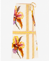 Coastal Orchid Wrap Skirt Yelow