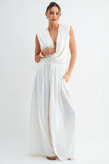 Off White Tailored Flow Wide Leg Pants