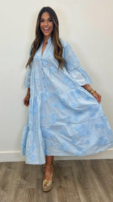 Serena Cotton Maxi Dress - PRINZZESA BOUTIQUE
