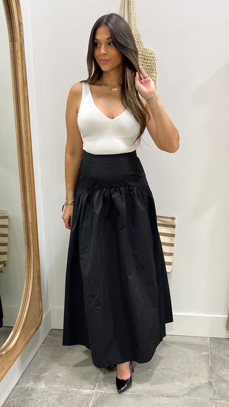 Selene Black Maxi Skirt