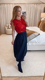 Giselle Black Bubble Midi Skirt - PRINZZESA BOUTIQUE