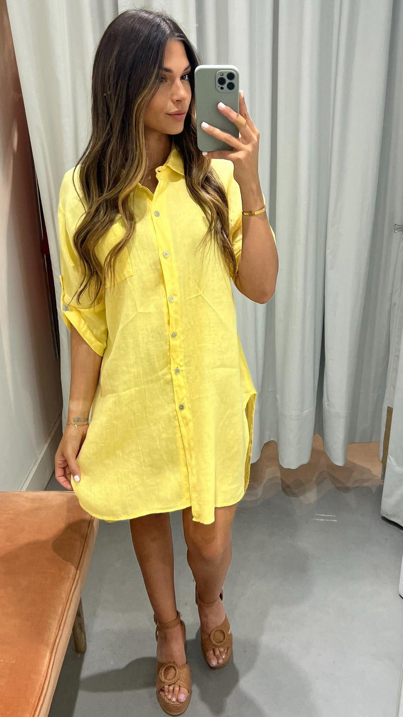 Gina Linen Dress - PRINZZESA BOUTIQUE