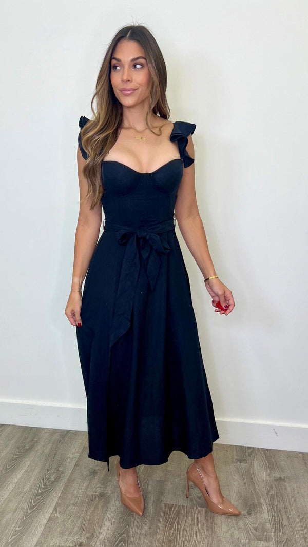 Elsie Navy Dress - PRINZZESA BOUTIQUE
