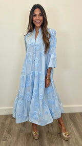 Serena Cotton Maxi Dress - PRINZZESA BOUTIQUE