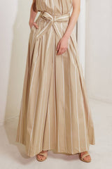 Daisey striped woven pant Taupe