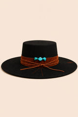 Tasha Boater Crown Hat- Beige